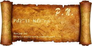 Páll Nóra névjegykártya